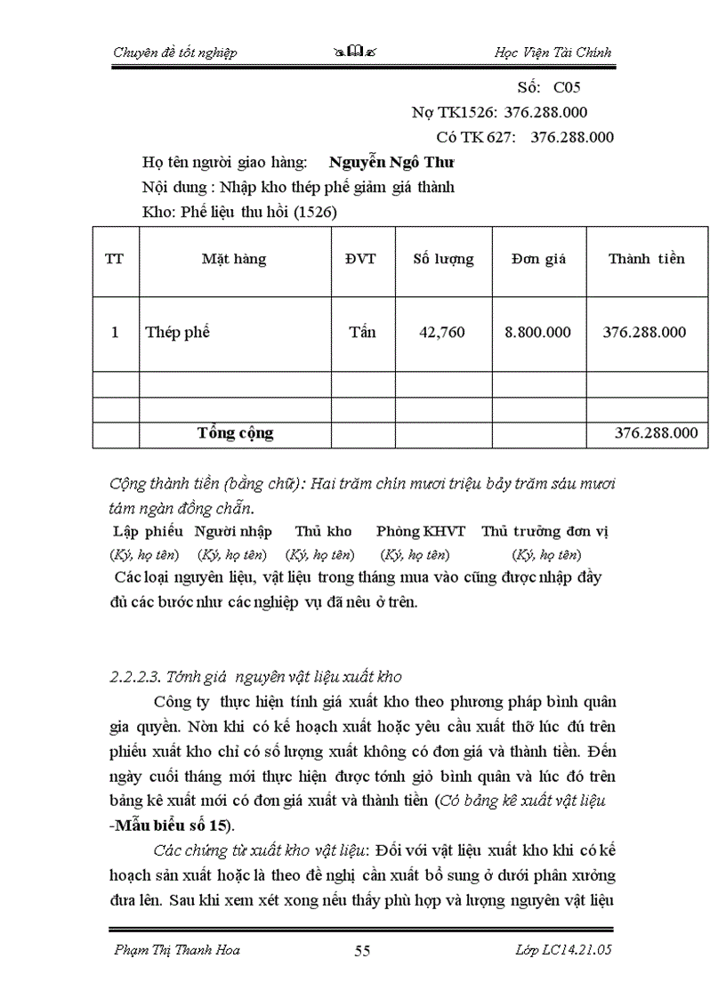 image for page Kế toán nguyên liệu vật liệu tại Công ty TNHH thép Tú Ninh