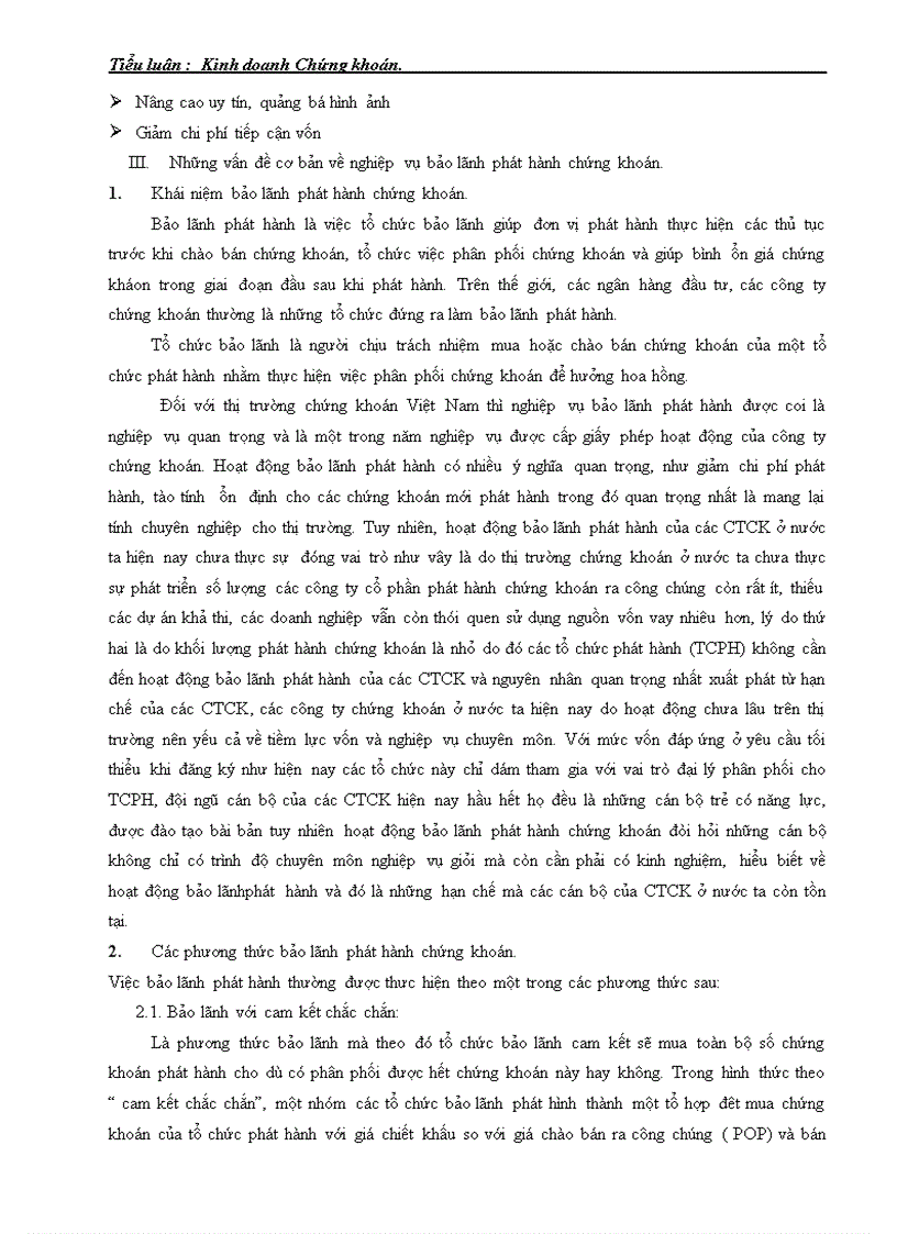 image for page Đề tài hoạt động bảo lãnh phát hành chứng khoán tại công ty chứng khoán ngân hàng đầu tư phát triển việt nam thực trạng và giải pháp