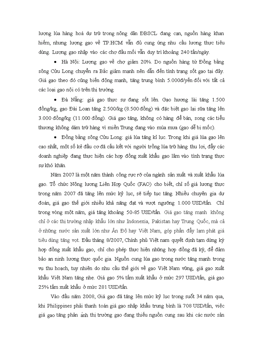 image for page Những biến động của thị trường gạo Việt Nam trong những năm gần đây