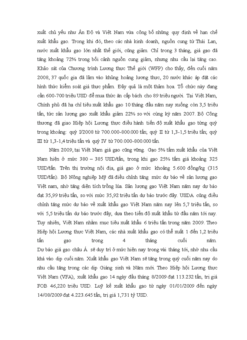 image for page Những biến động của thị trường gạo Việt Nam trong những năm gần đây