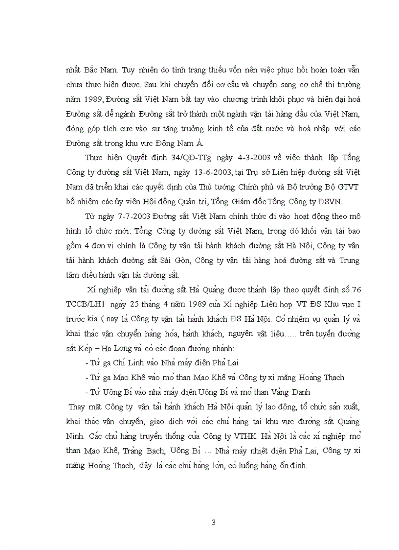 image for page Các đặc điểm kinh tế kỹ thuật chủ yếu của xí nghiệp vận tải đường sắt hà quảng