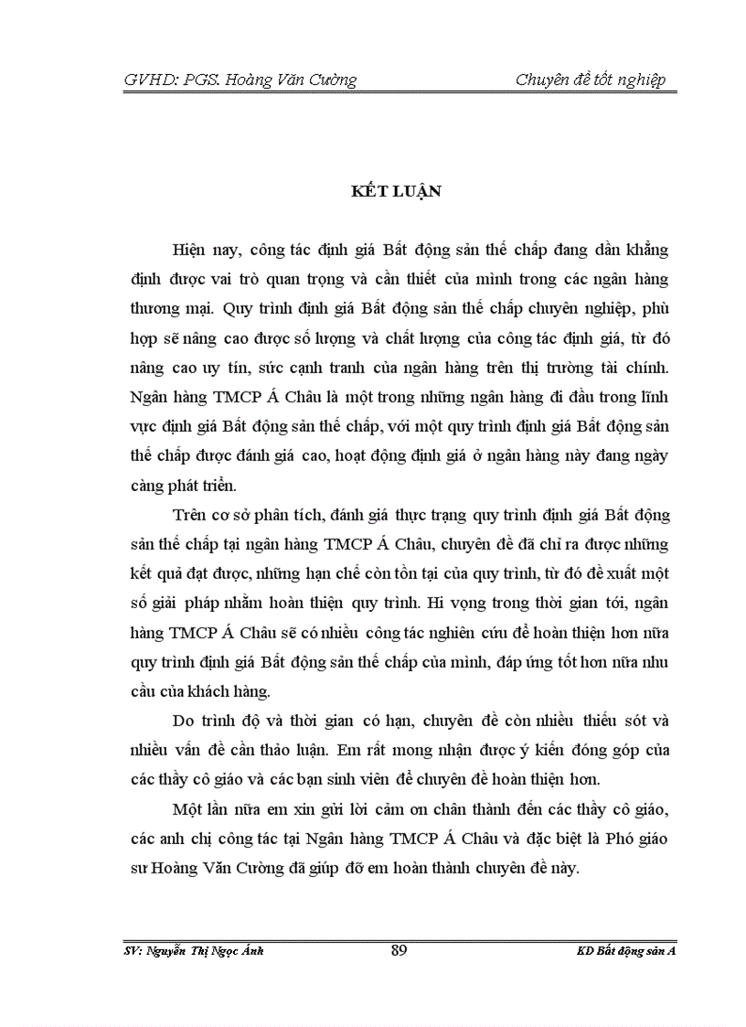 image for page Thực trạng quy trình định giá bất động sản thế chấp tại ngân hàng tmcp á châu