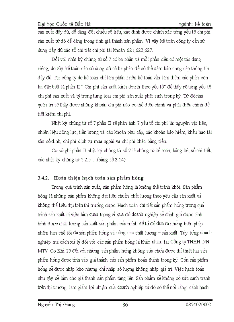 image for page Thực trạng tổ chức kế toán chi phí sản xuất và tính giá thành sản phẩm tại Công ty TNHH NN MTV cơ khí 25