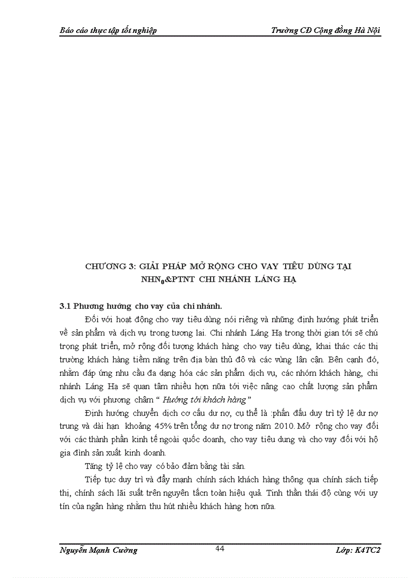 image for page Mở rộng cho vay tiêu dùng tại Ngân hàng Nông nghiệp và Phát triển nông thôn chi nhánh Láng Hạ