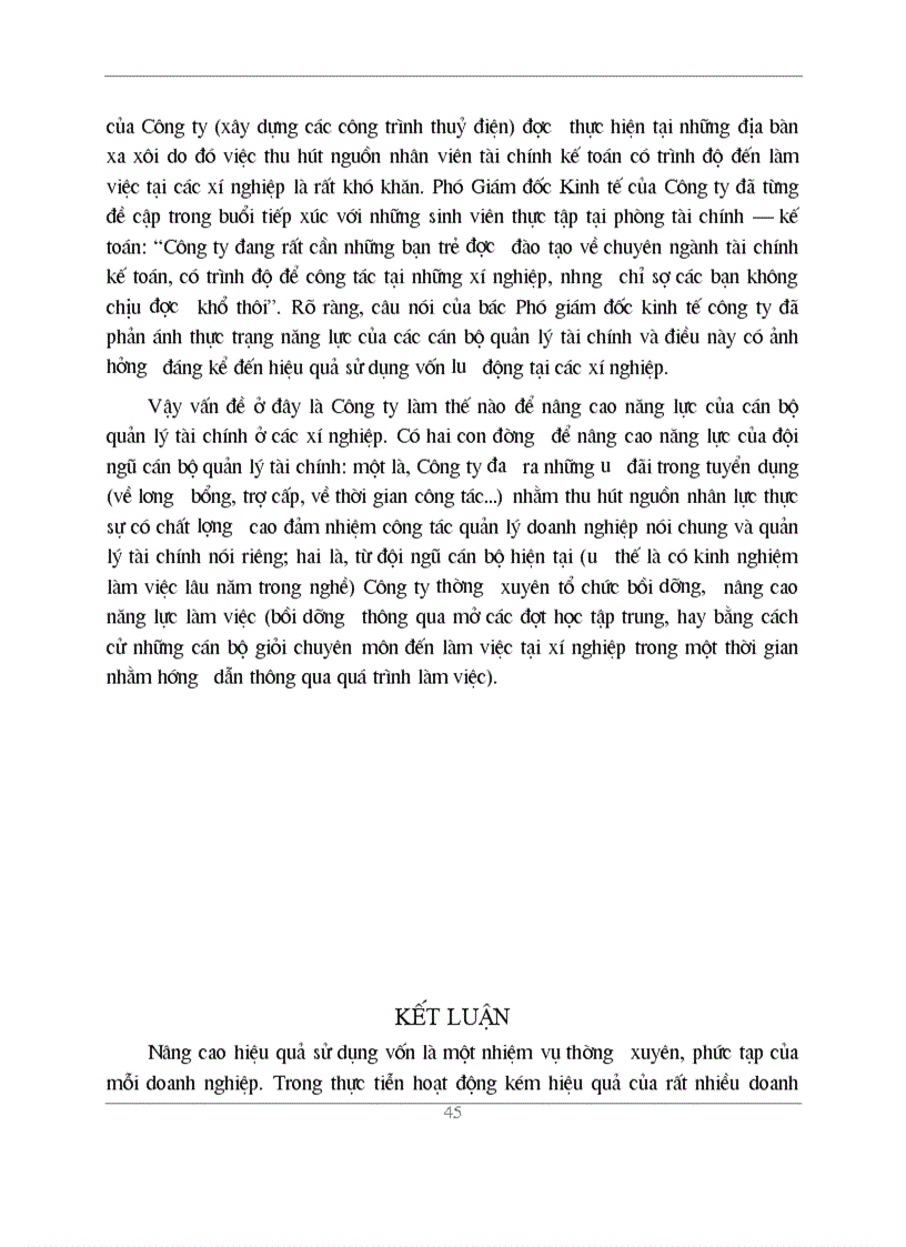 image for page Vốn lưu động và một số giảI pháp nâng cao hiệu quả sử dụng vốn lưu động tại công ty cổ phần Sông đà 5