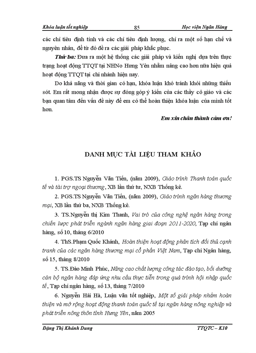image for page Giải pháp nâng cao hiệu quả hoạt động thanh toán quốc tế tại chi nhánh Ngân hàng nông nghiệp và phát triển nông thôn tỉnh Hưng Yên