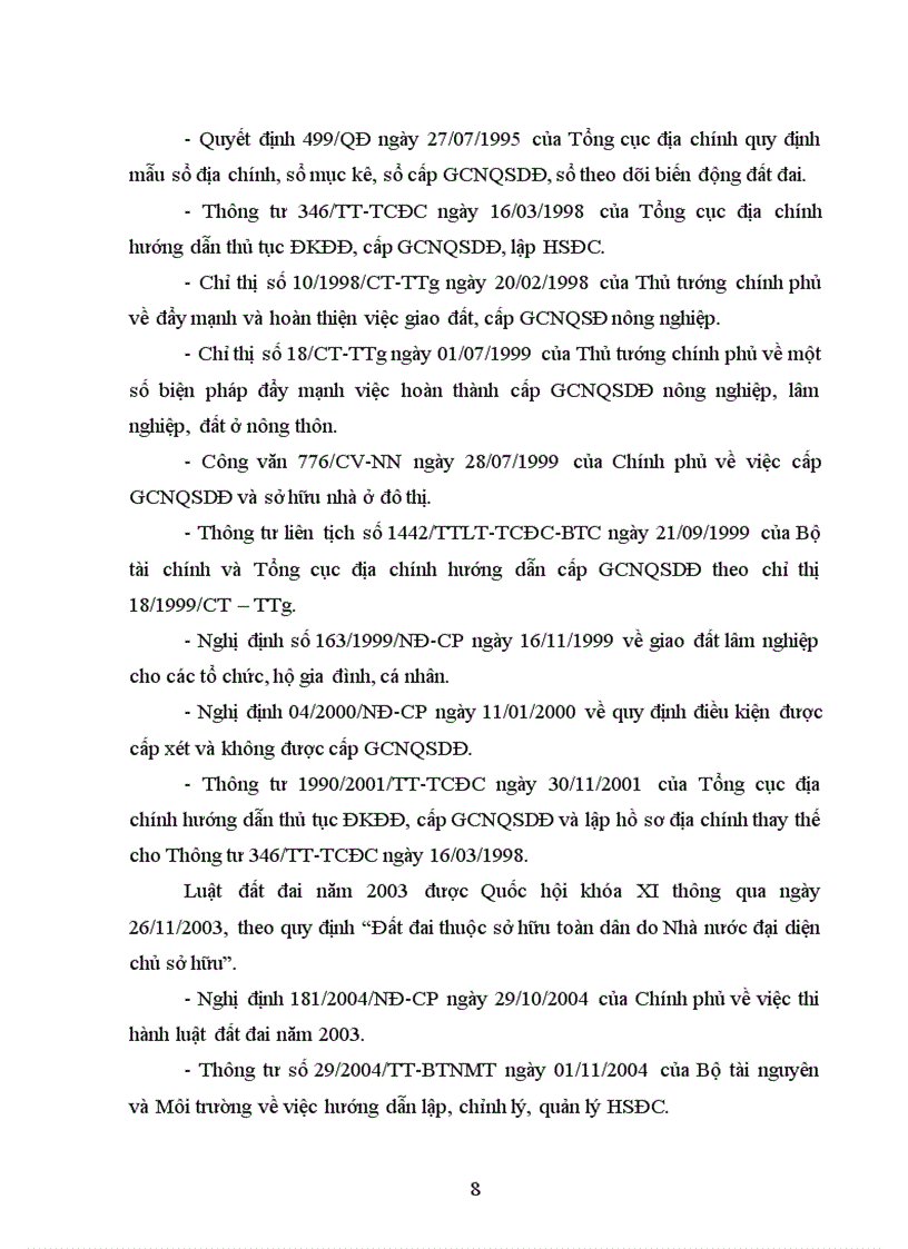 image for page Tìm hiểu thực trạng công tác đăng ký đất đai cấp giấy chứng nhận quyền sử dụng đất lập hồ sơ địa chính tại huyện Thanh Chương tỉnh Nghệ An giai đoạn 2007 201