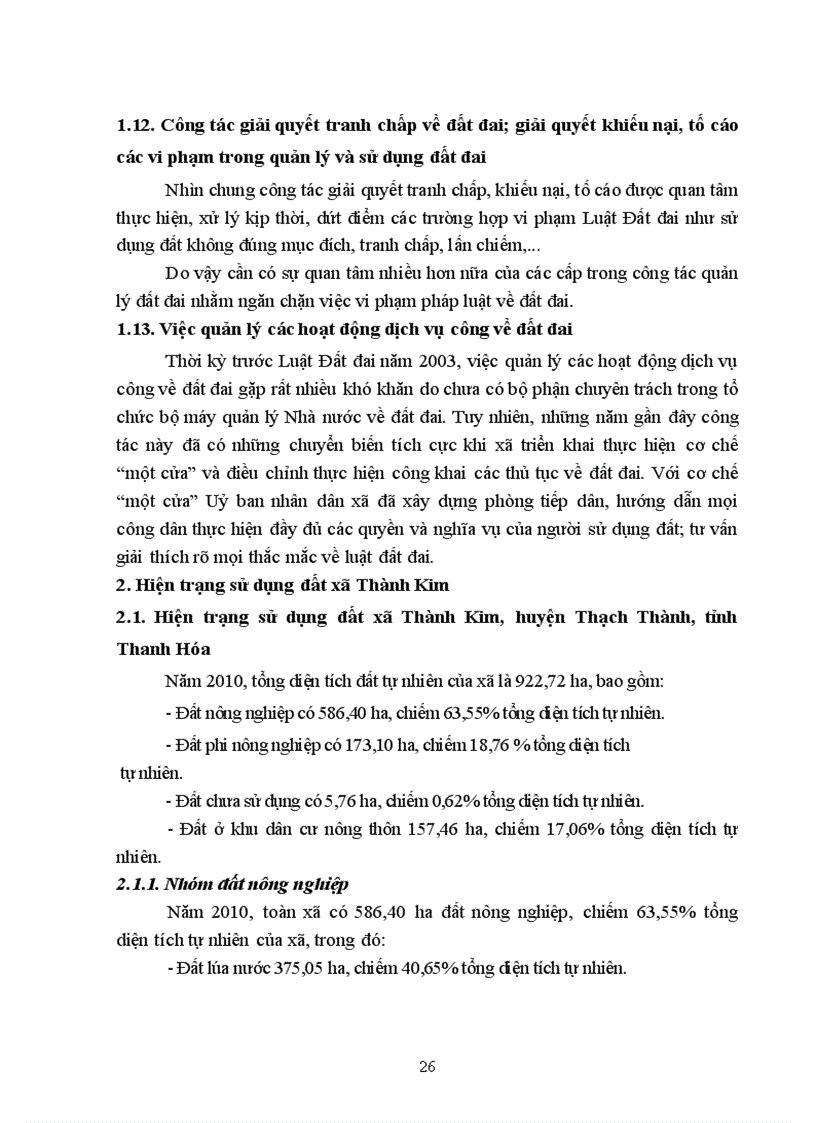 image for page Quy hoạch sử dụng đất xã Thành Kim huyện Thạch Thành tỉnh Thanh Hóa giai đoạn 2010 2020