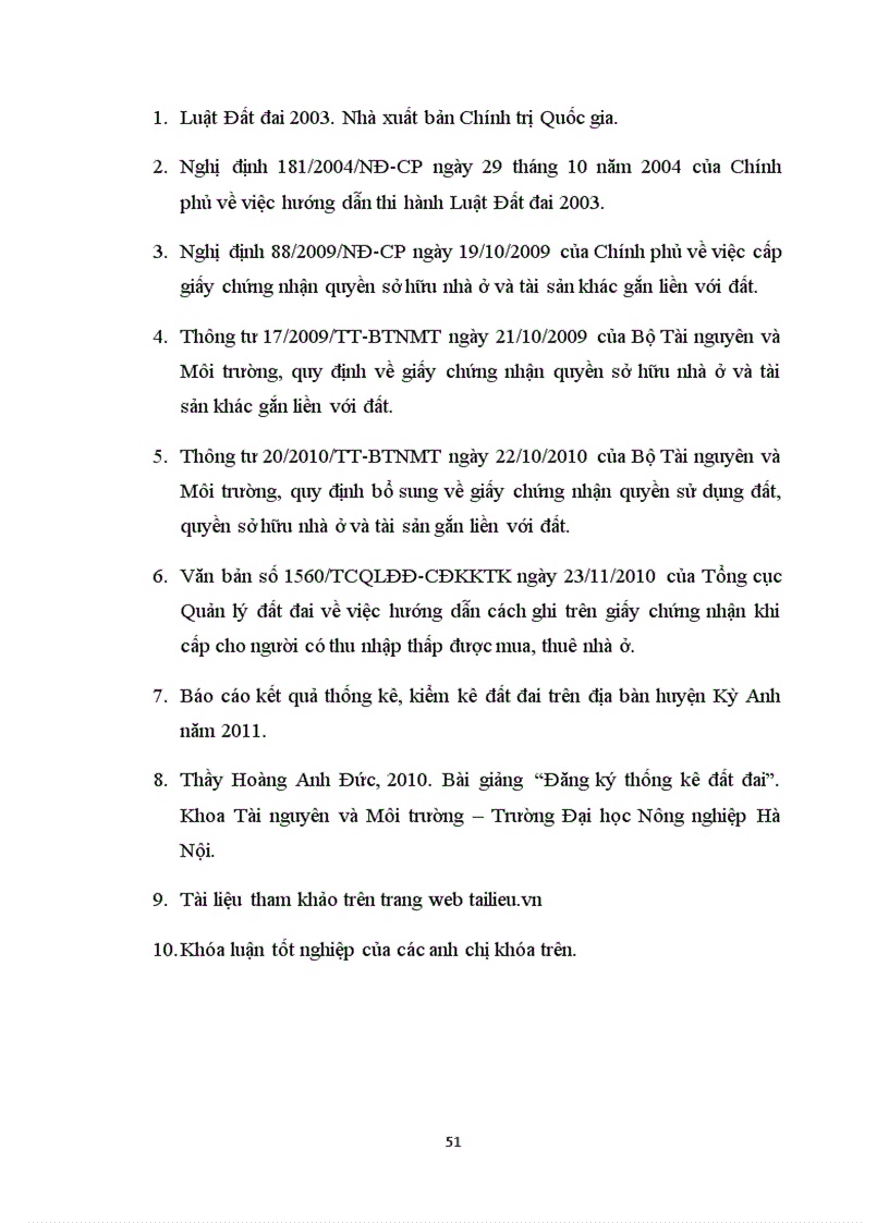 image for page Tìm hiểu thực trạng đăng ký đất đai cấp giấy chứng nhận quyền sử dụng đất và lập hồ sơ địa chính của huyện Kỳ Anh tỉnh Hà Tĩnh từ khi có luật đất đai 2003 đến nay