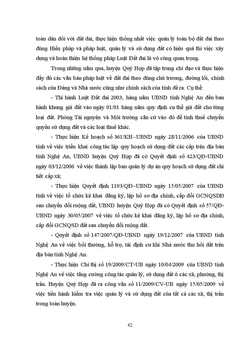 image for page Đánh giá tình hình quản lý và sử dụng đất của huyện Quỳ Hợp tỉnh Nghệ An từ khi có Luật Đất đai 2003 đến nay