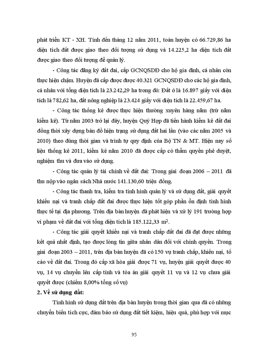 image for page Đánh giá tình hình quản lý và sử dụng đất của huyện Quỳ Hợp tỉnh Nghệ An từ khi có Luật Đất đai 2003 đến nay