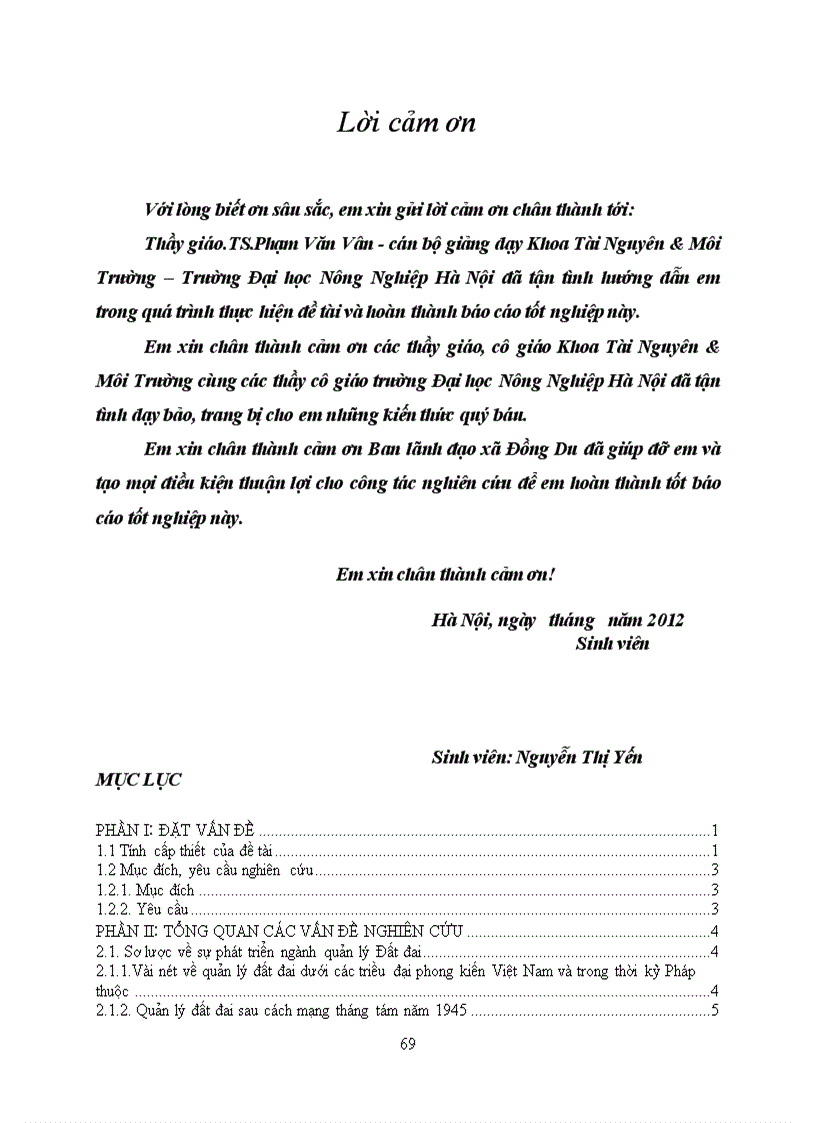 image for page Đánh giá công tác quản lý sử dụng đất đai xã Đồng Du huyện Bình Lục tỉnh Hà Nam giai đoạn 2005 201