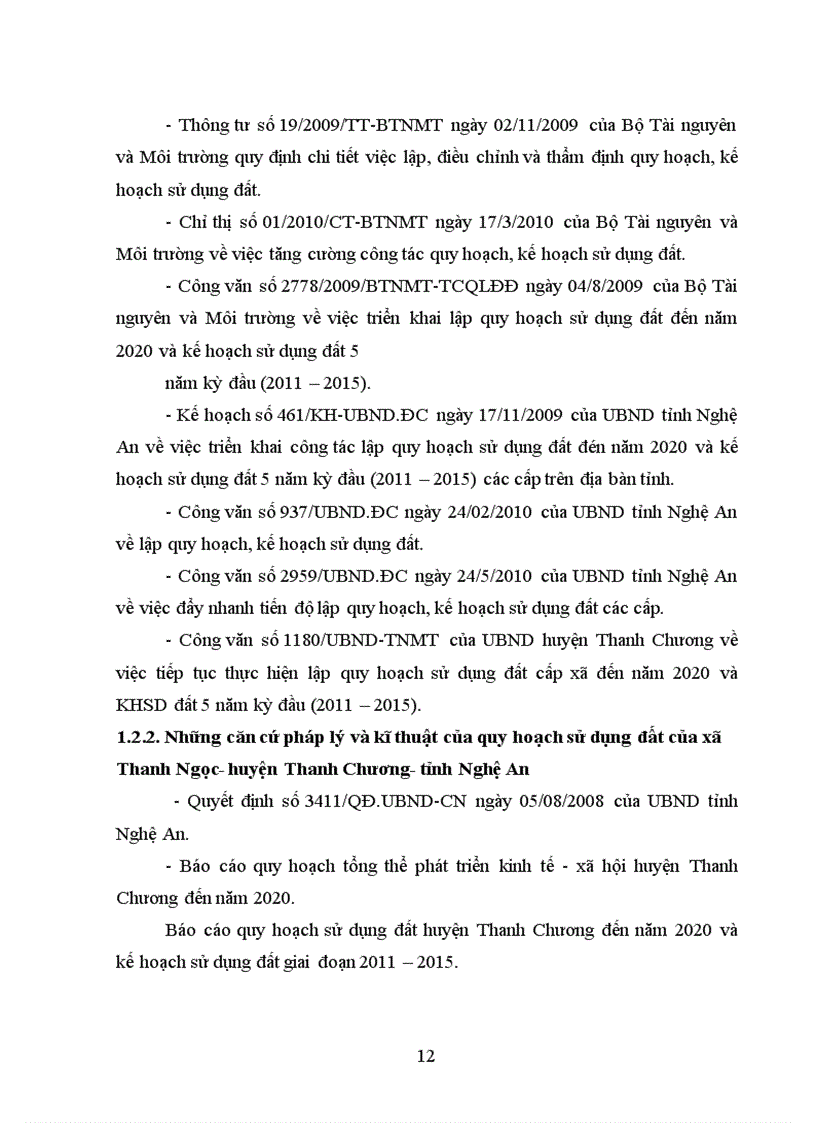 image for page Quy hoạch sử dụng đất giai đoạn 2011 2020 của xã Thanh Ngọc huyện Thanh Chương tỉnh Nghệ An
