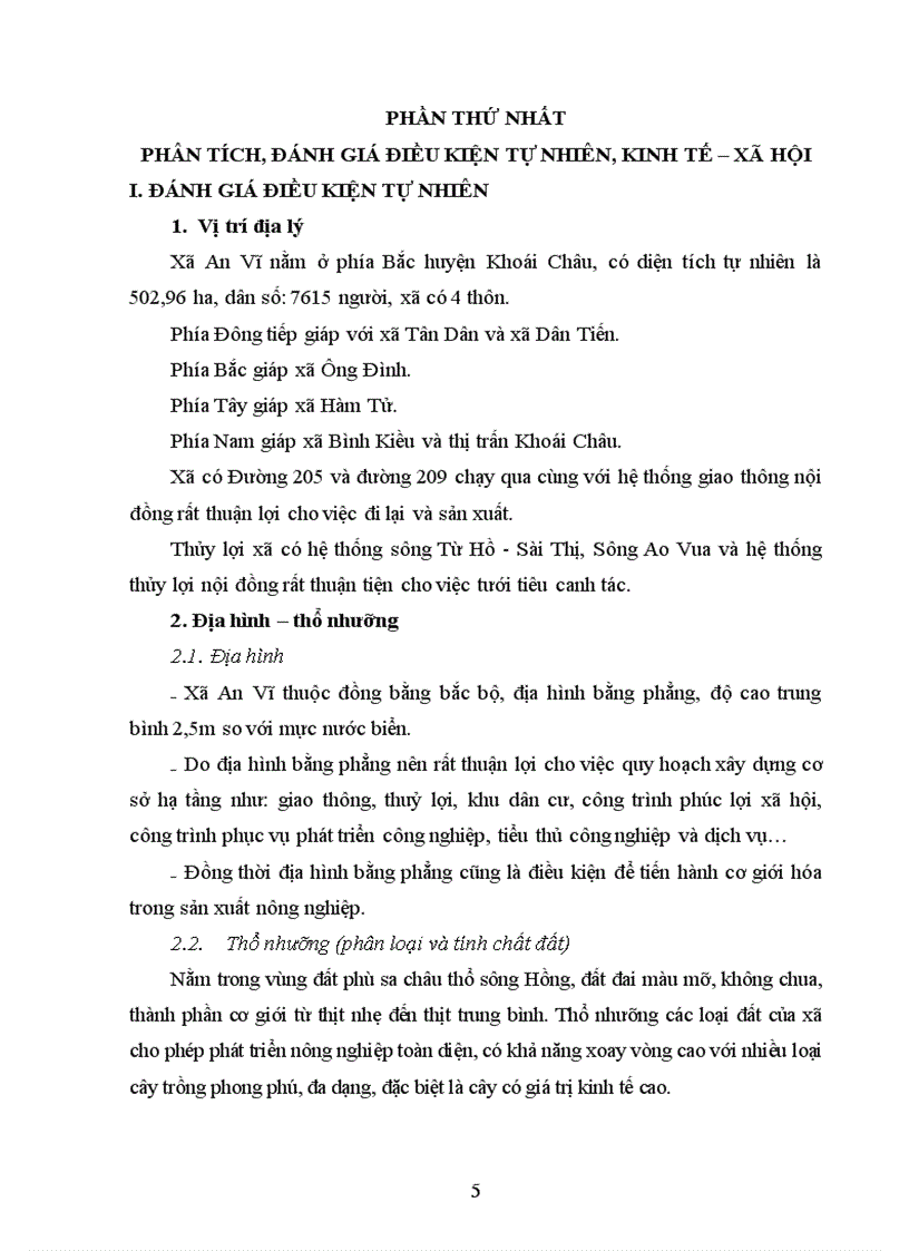 image for page Báo cáo tổng hợp quy hoạch xây dựng nông thôn mới giai đoạn 2011 2020 xã an vĩ huyện khoái châu quy hoạch chung
