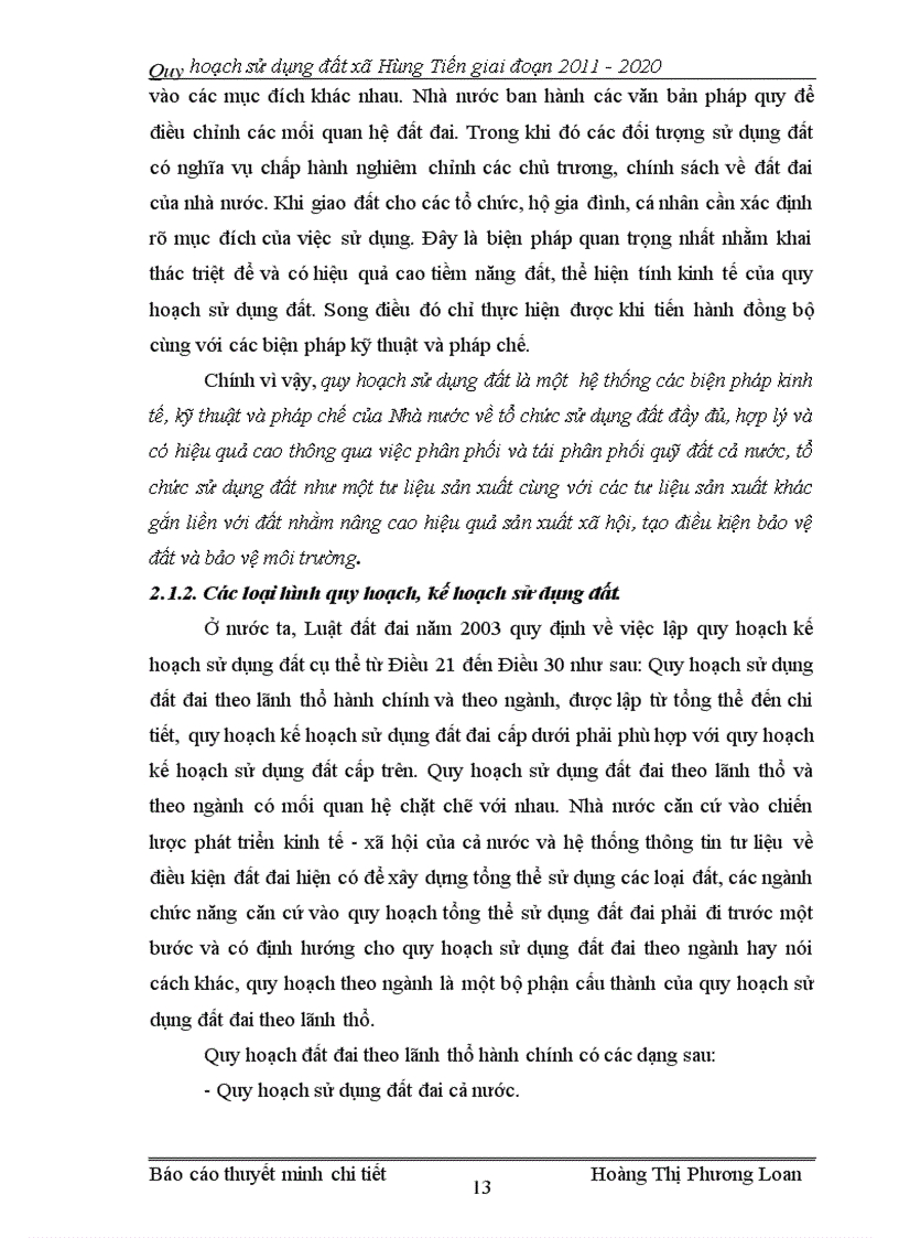 image for page Xây dựng phương án quy hoạch sử dụng đất xã Hùng Tiến huyện Nam Đàn tỉnh Nghệ An giai đoạn 2011 2020