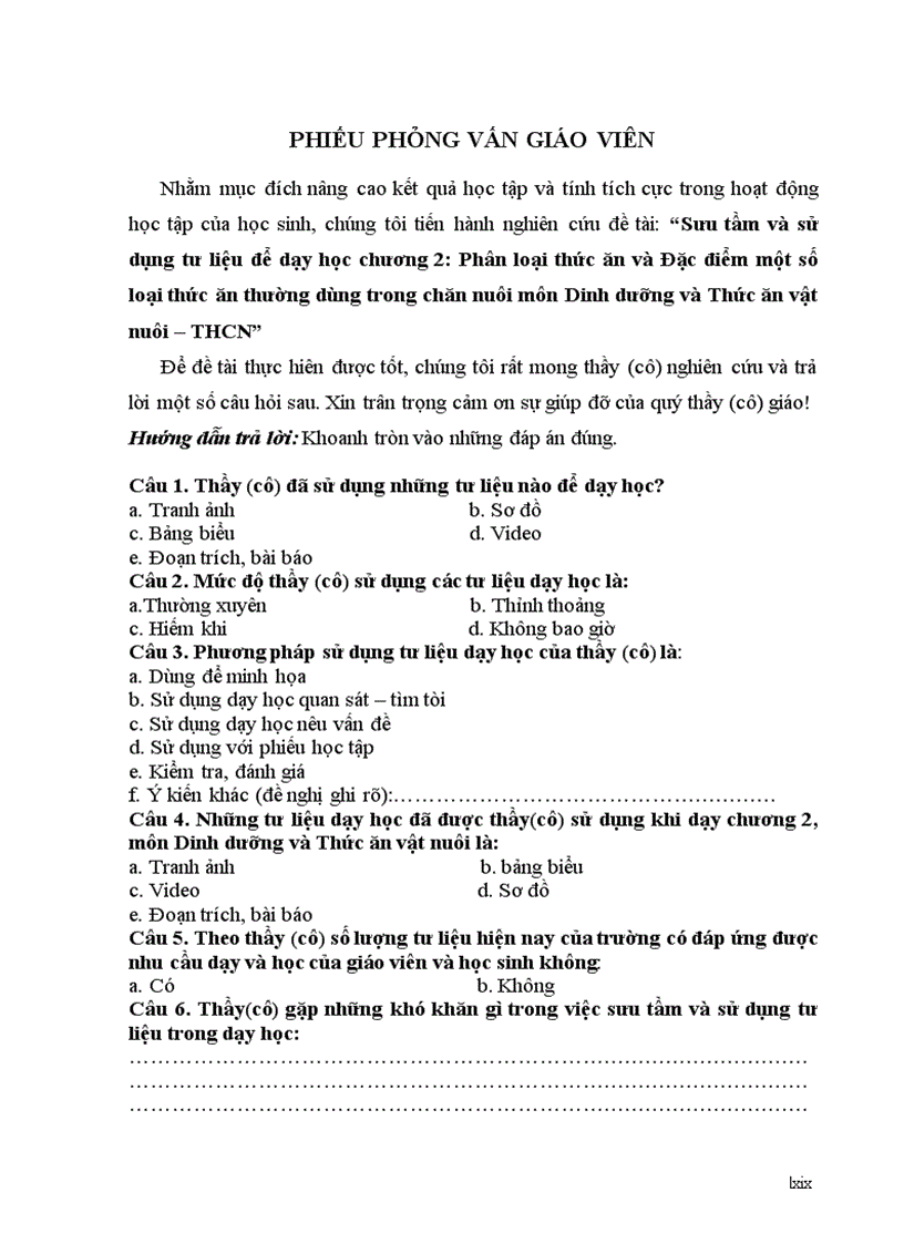 image for page Tình hình dạy học và sử dụng tư liệu dạy học trong dạy học ở trường TH KT KT Tô Hiệu