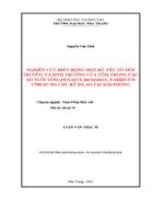 Nghiên cứu biến động các yếu tố môi trường và sinh trưởng của tôm trong ao nuôi tôm sú Penaeus monodon Fabricius 1798 thâm canh đa chu kỳ đa ao tại Hải Phòng