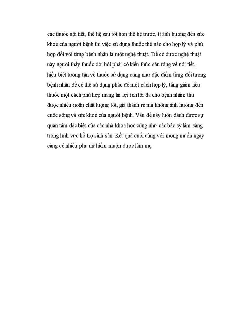 image for page Nghiên cứu hiệu quả của hai phác đồ xử trí đáp ứng kém với kích thích buồng trứng trong thụ tinh trong ống nghiệm tại bệnh viện phụ sản trung ương