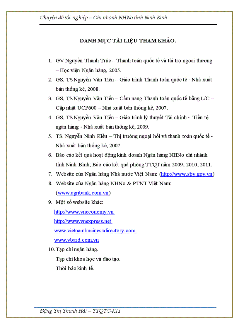 image for page Giải pháp nâng cao chất lượng hoạt động thanh toán quốc tế tại Ngân hàng Nông nghiệp và Phát triển Nông thôn Chi nhánh tỉnh Ninh Bình