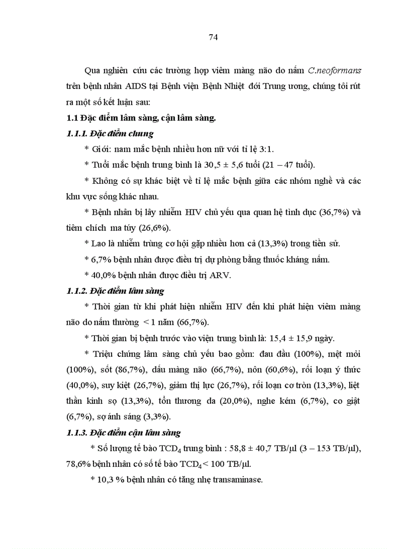 image for page Bước đầu đánh giá kết quả điều trị viêm màng não do C neoformans ở bệnh nhân AIDS tại Bệnh viện Bệnh Nhiệt đới Trung ương từ 01 01 2007 đến 30 04 201