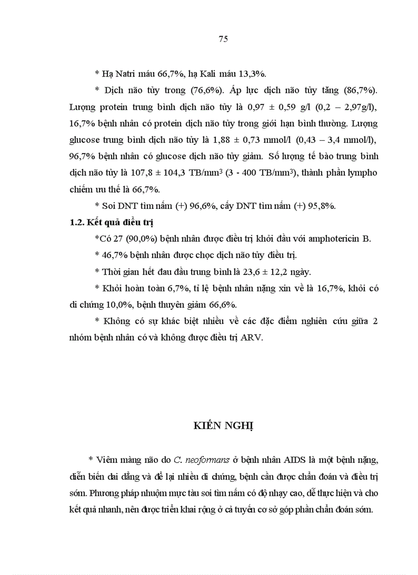 image for page Bước đầu đánh giá kết quả điều trị viêm màng não do C neoformans ở bệnh nhân AIDS tại Bệnh viện Bệnh Nhiệt đới Trung ương từ 01 01 2007 đến 30 04 201