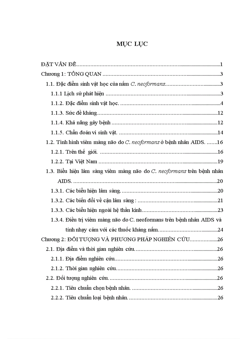 image for page Bước đầu đánh giá kết quả điều trị viêm màng não do C neoformans ở bệnh nhân AIDS tại Bệnh viện Bệnh Nhiệt đới Trung ương từ 01 01 2007 đến 30 04 201