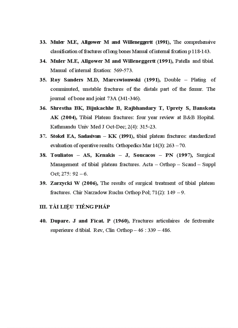 image for page Nghiên cứu sự thay đổi áp lực khoang và đánh giá kết quả điều trị gãy kín mâm chày bằng kết xương nẹp vít