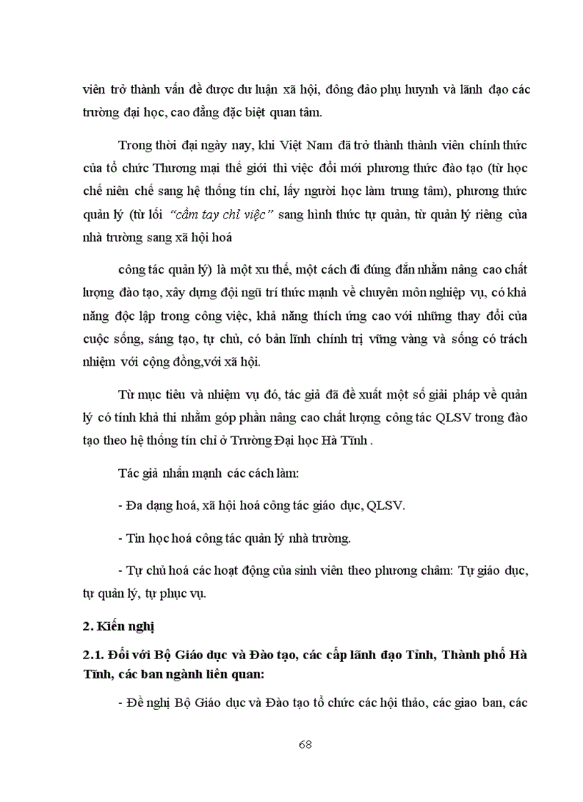 image for page Biện pháp quản lý sinh viên nhằm nâng cao chất lượng đào tạo theo hệ thống tín chỉ tại đại học Hà Tĩnh