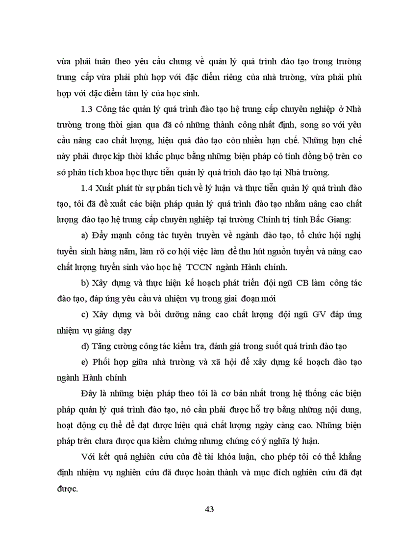 image for page Biện pháp quản lý quá trình đào tạo hệ trung cấp chuyên nghiệp tại trường Chính trị tỉnh Bắc Giang