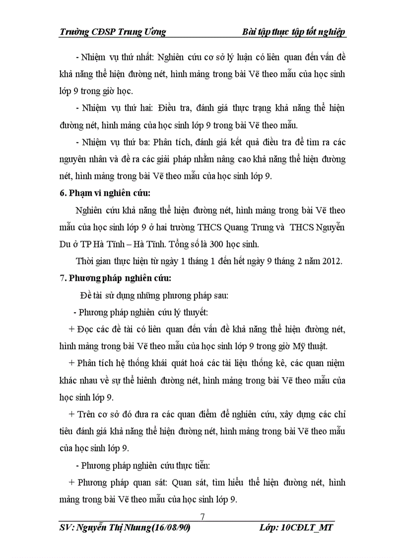 image for page Tìm hiểu khả năng thể hiện đường nét hình mảng trong bài Vẽ theo mẫu của học sinh lớp 9