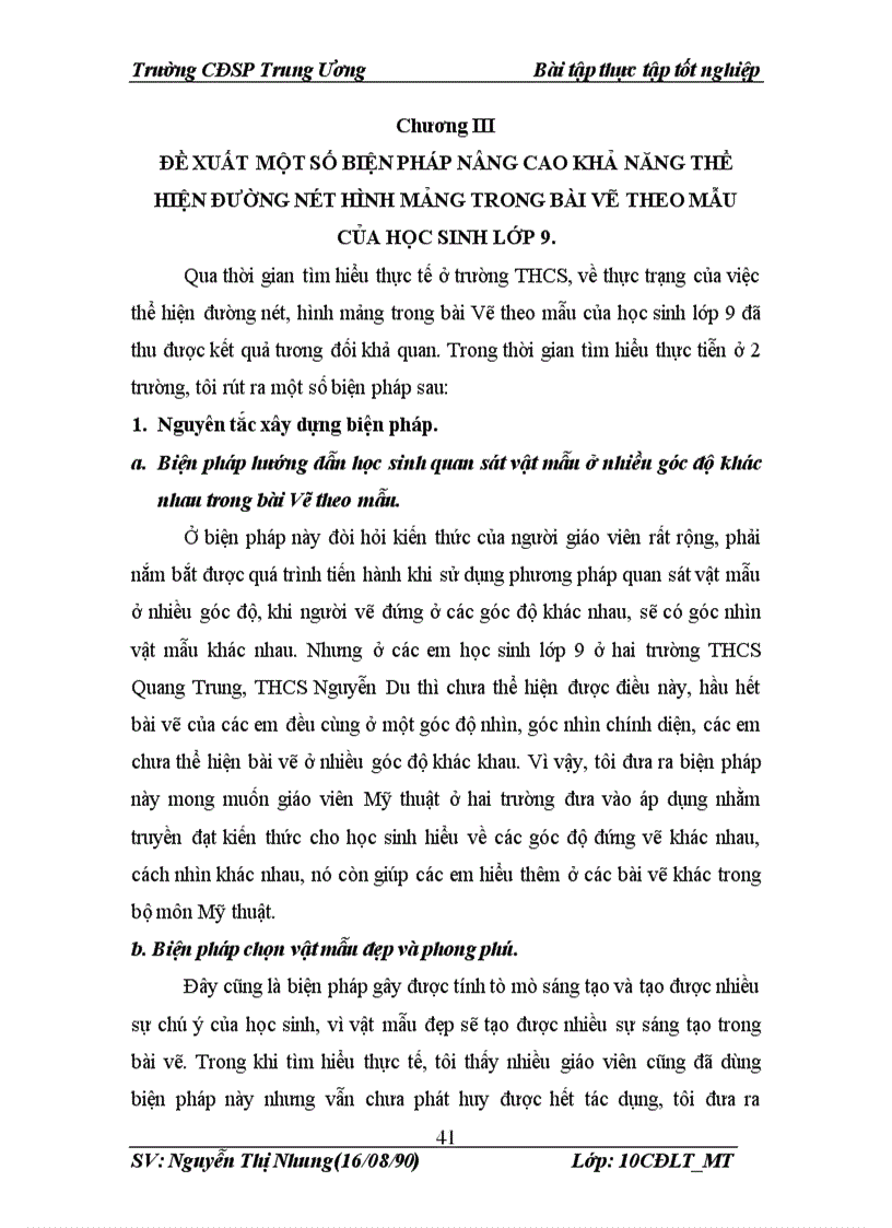 image for page Tìm hiểu khả năng thể hiện đường nét hình mảng trong bài Vẽ theo mẫu của học sinh lớp 9