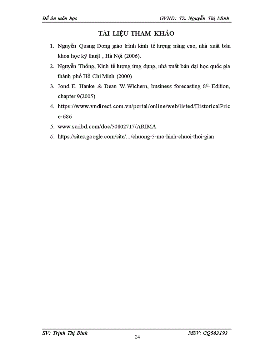 image for page Mô hình ARIMA và phương pháp Box Jenkins và ứng dụng dự báo chỉ số vn index