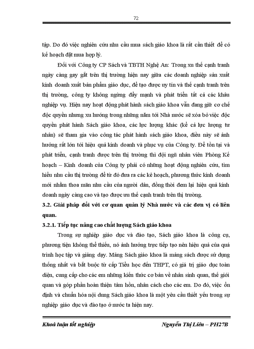 image for page Hoạt động tiêu thụ Sách giáo khoa tại Công ty cổ phần Sách và thiết bị trường học Nghệ An trong 2 năm 2010 201