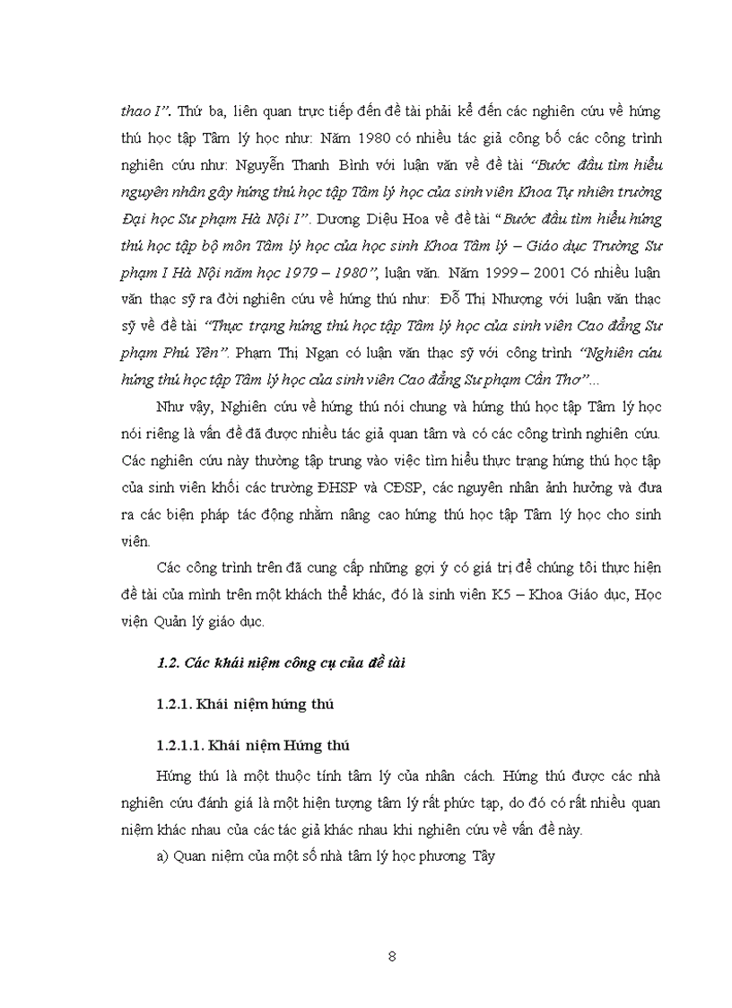 image for page Hứng thú học tập Tâm lý học giao tiếp của sinh viên năm thứ nhất khoa Giáo dục Học viện Quản lý Giáo dục