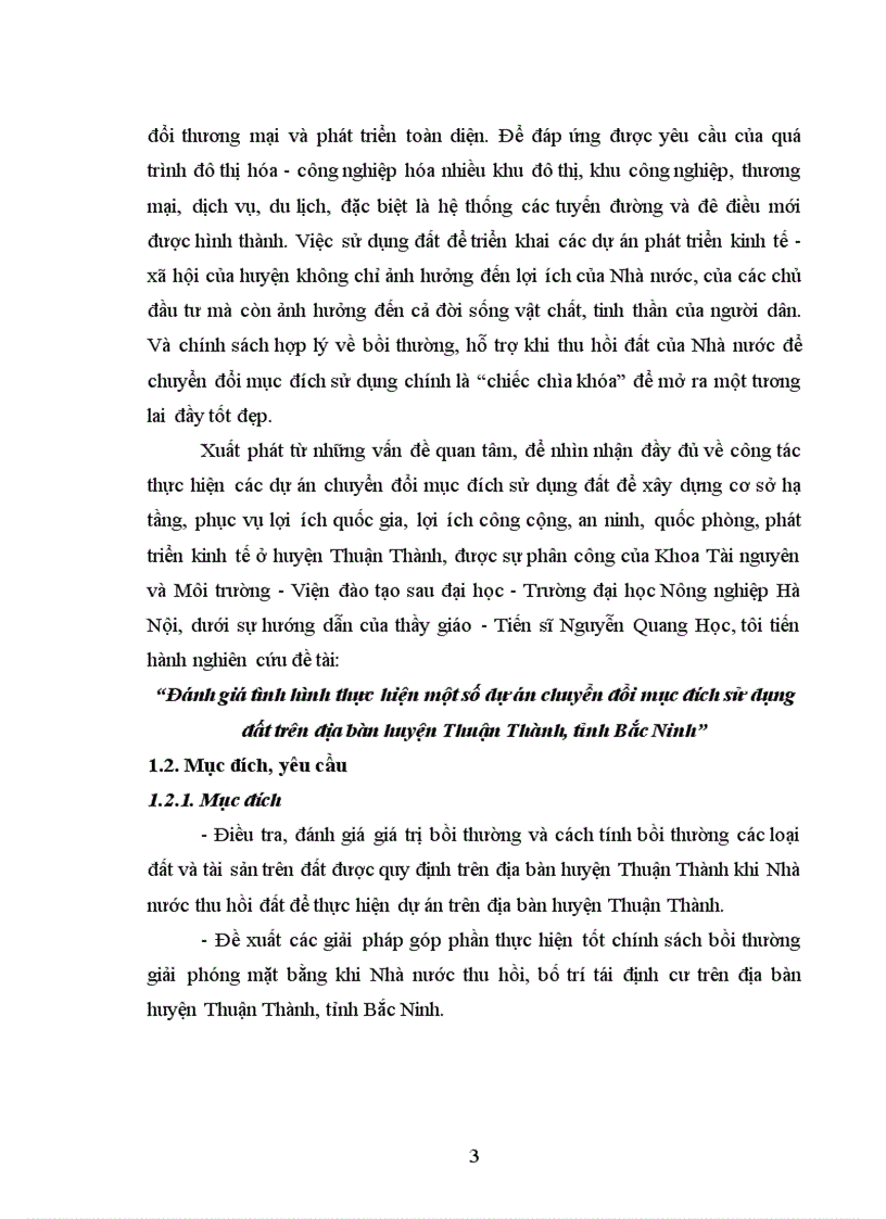 image for page Đánh giá tình hình thực hiện một số dự án chuyển đổi mục đích sử dụng đất trên địa bàn huyện thuận thành tỉnh bắc ninh