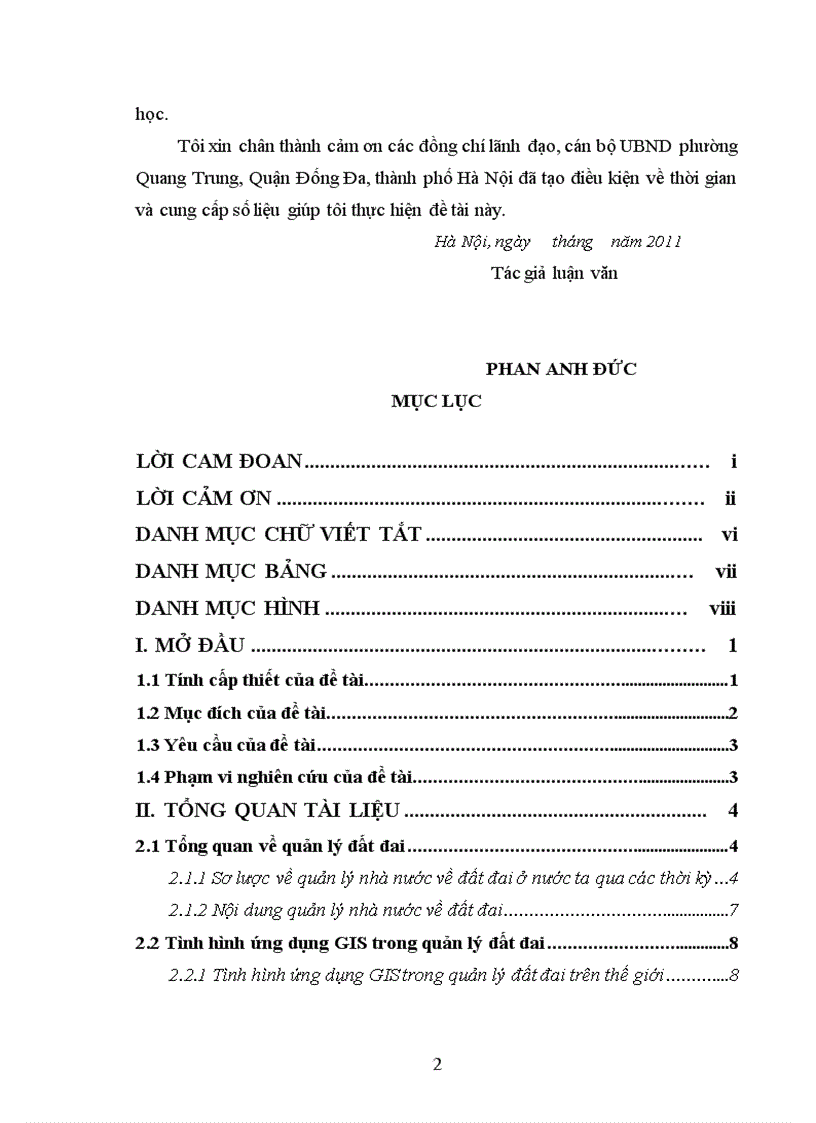 image for page Ứng dụng arcgis trong công tác quản lý đất đai phường quang trung quận đống đa thành phố hà nội 1