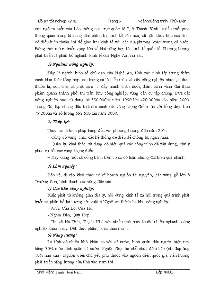image for page Xác định các thông số chủ yếu của trạm thủy điện