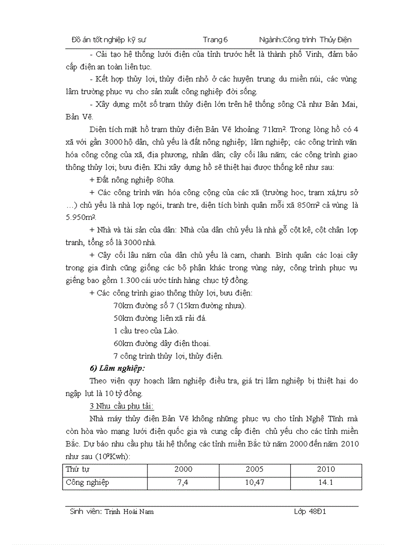 image for page Xác định các thông số chủ yếu của trạm thủy điện