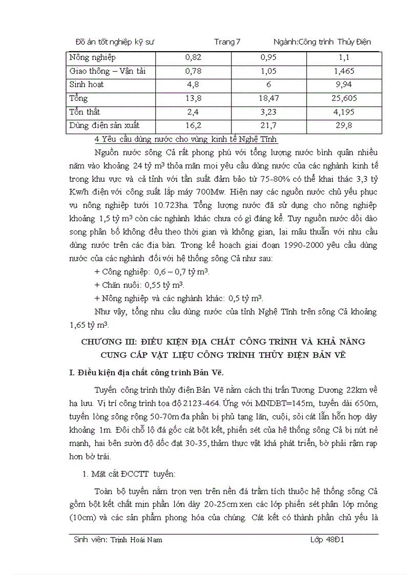 image for page Xác định các thông số chủ yếu của trạm thủy điện