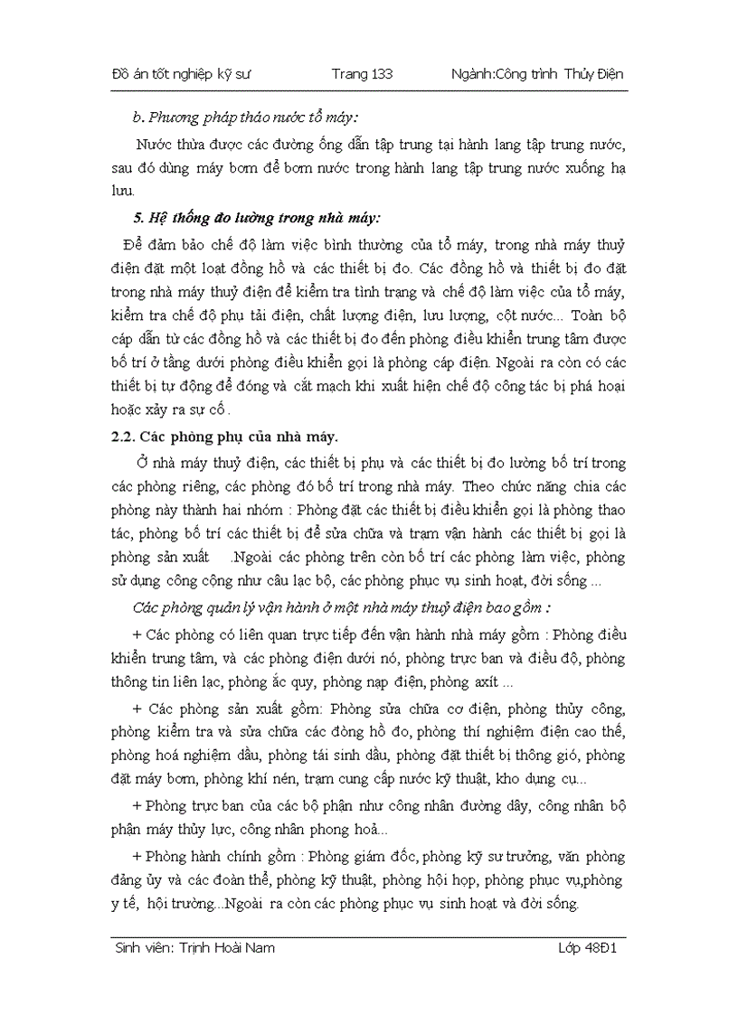 image for page Xác định các thông số chủ yếu của trạm thủy điện