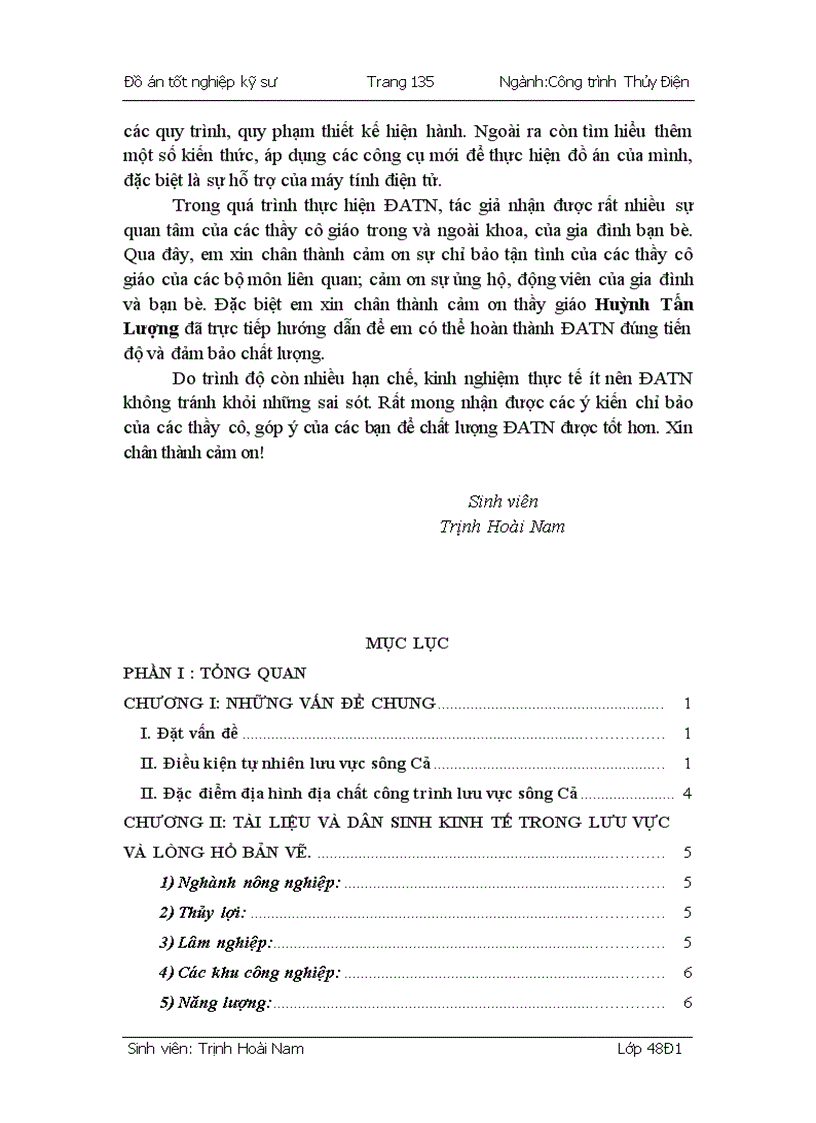 image for page Xác định các thông số chủ yếu của trạm thủy điện