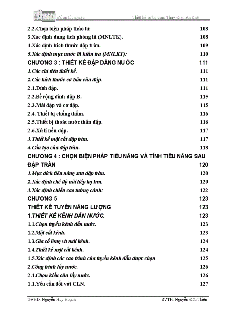 image for page Thiết kế sơ bộ trạm thuỷ điện an Khê