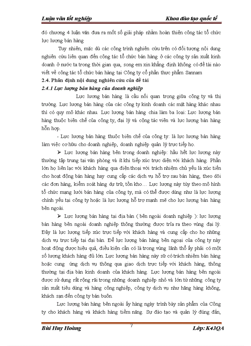 image for page Hoàn thiện công tác tổ chức lực lượng bán hàng tại công ty cổ phần thực phẩm sannam