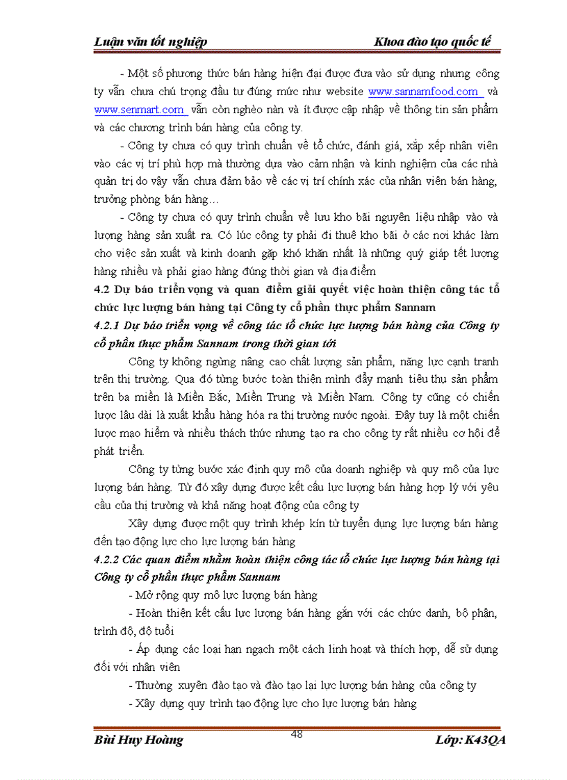 image for page Hoàn thiện công tác tổ chức lực lượng bán hàng tại công ty cổ phần thực phẩm sannam