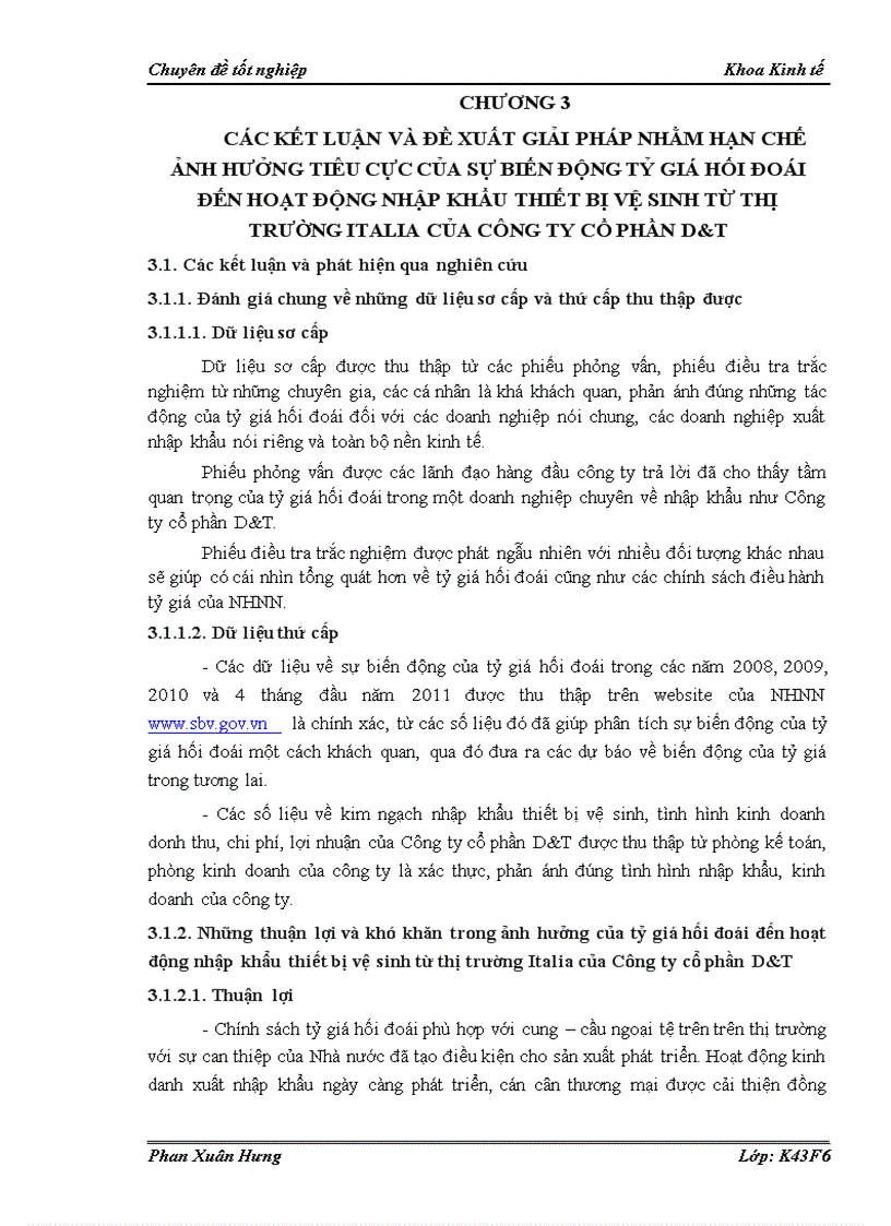 image for page Phân tích ảnh hưởng của sự biến động tỷ giá hối đoái đến hoạt động nhập khẩu thiết bị vệ sinh từ thị trường Italia của công ty cổ phần D T