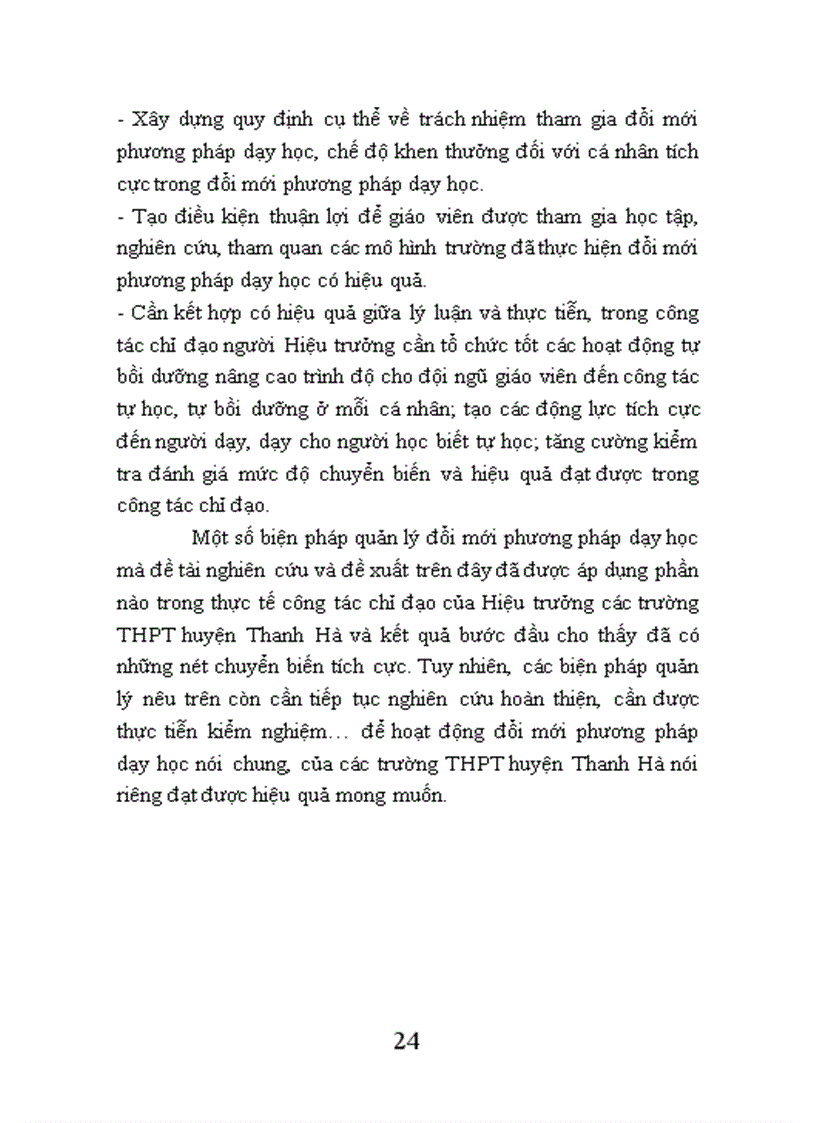 image for page Biện pháp quản lý hoạt động đổi mới phương pháp dạy học của Hiệu trưởng trường THPT huyện Thanh Hà tỉnh Hải Dương
