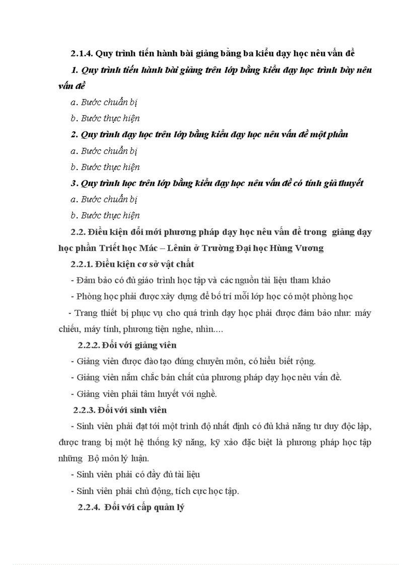 image for page Vấn đề lý luận và thực tiễn quy trình điều kiện đổi mới phương pháp dạy học nêu vấn đề trong giảng dạy học phần Triết học Mác Lênin ở Trường Đại học Hùng Vương