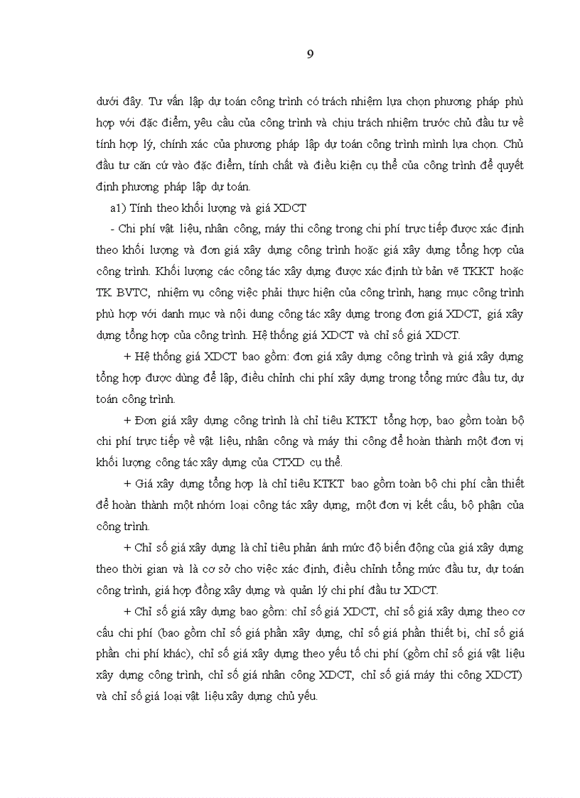 image for page Thực trạng công tác lập chi phí đầu tư xây dựng công trình do bộ nông nghiệp và ptnt quản lý