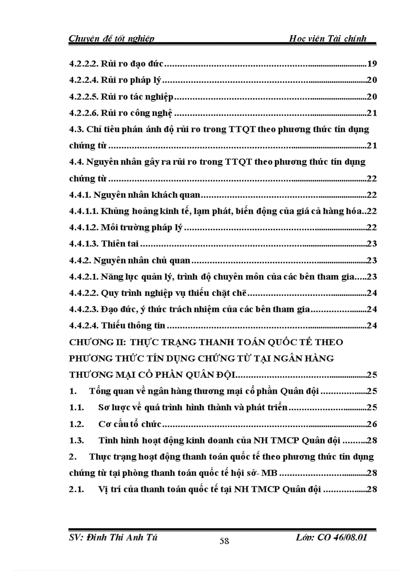 image for page Mở rộng và phòng ngừa rủi ro trong hoạt động thanh toán quốc tế theo phương thức tín dụng chứng từ tại ngân hàng TMCP Quân đội