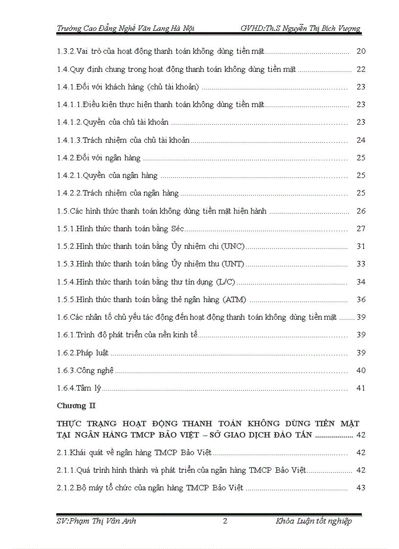 image for page Giải pháp nâng cao chất lượng hoạt động thanh toán không dùng tiền mặt tại Ngân hàng Thương mại Cổ phần Bảo Việt 1